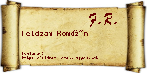 Feldzam Román névjegykártya